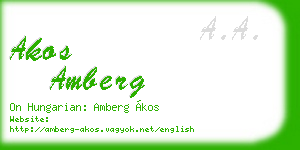 akos amberg business card